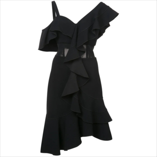 Proenza Schouler Black Ruffle Dress