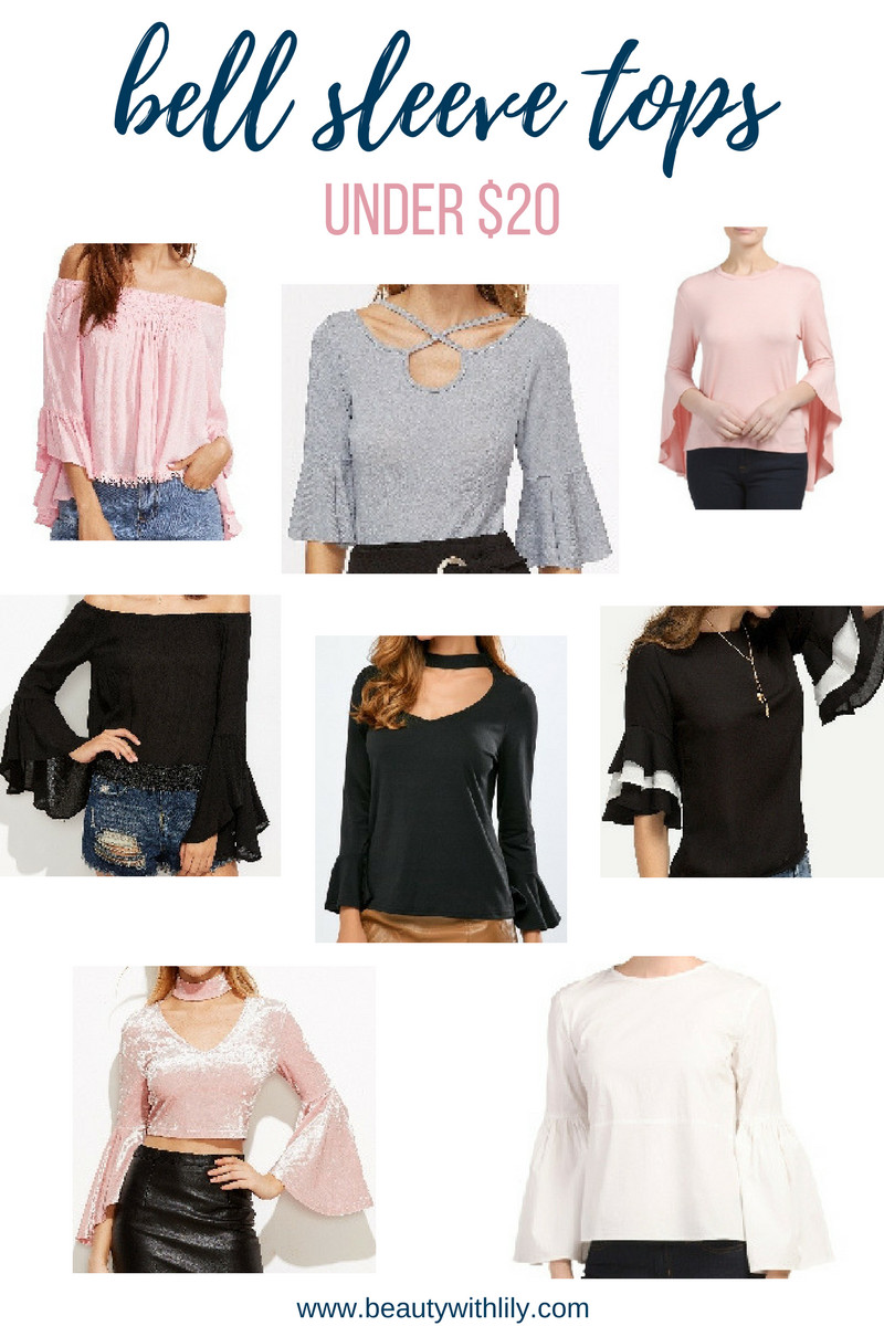 Trendy Bell Sleeve Tops For UNDER $20 // Bell Sleeve Tops For Spring/Summer // Cute Tops | beautywithlily.com
