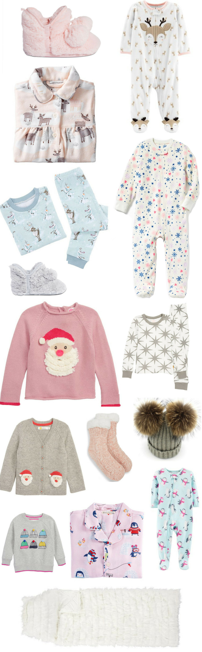 Pink cozy Christmas loungewear for toddlers, pink cozy Christmas loungewear for baby girls, cozy Christmas loungewear for kids