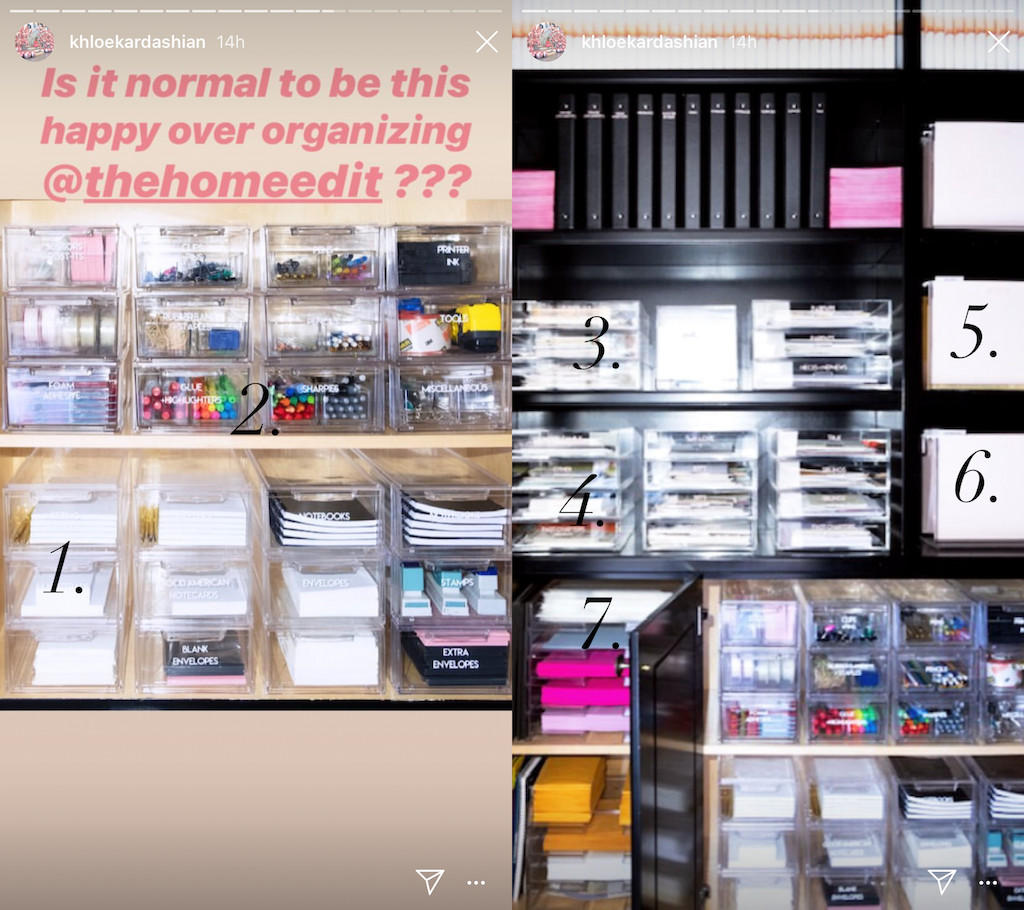 Khloe Kardashian S Office Organization Big Blonde Hair