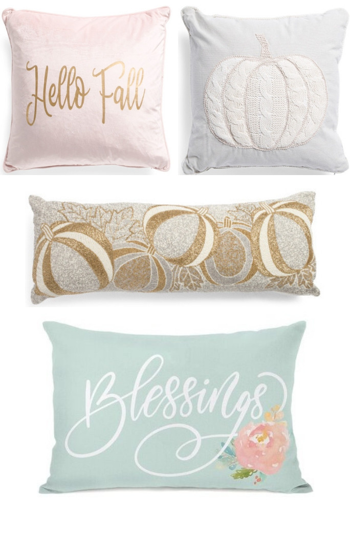 Candy coloured fall pillows
