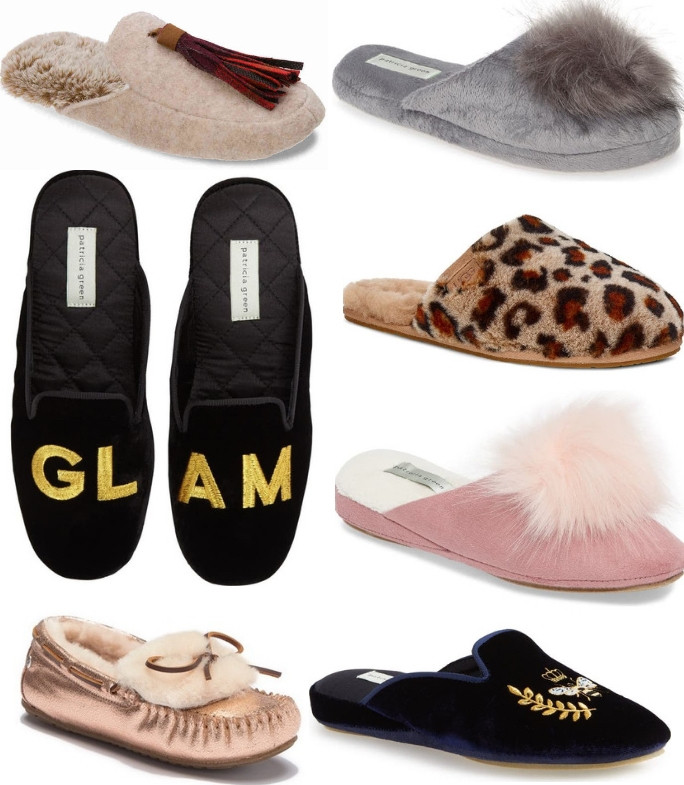 Cozy and cute slippers with pom poms, tassels, cheetah print and rose gold