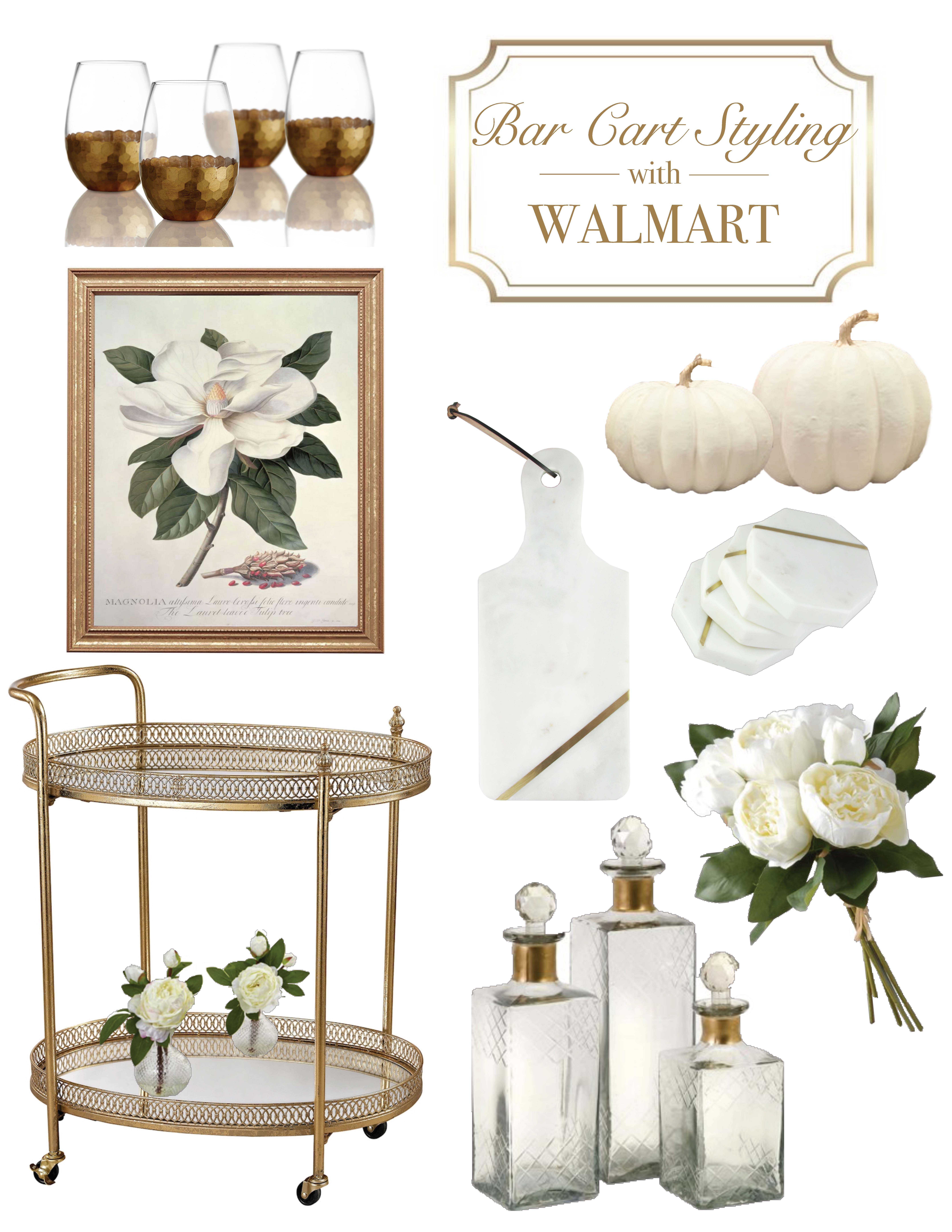 Bar Cart Styling Tips and Ideas with Tuft & Trim Interior Design