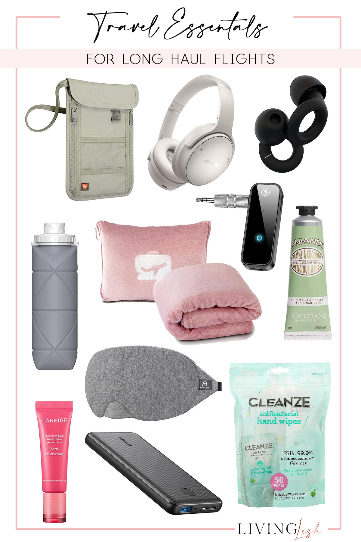 Essentials for Long Haul Flights | LivingLesh a Travel Blog