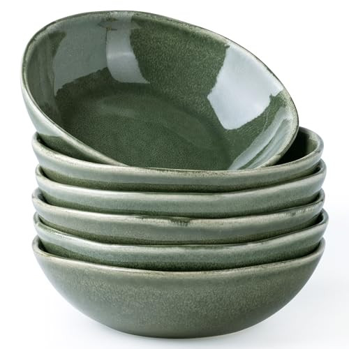 AmorArc Ceramic Cereal Bowls Set of 6, 24 oz Handm...
